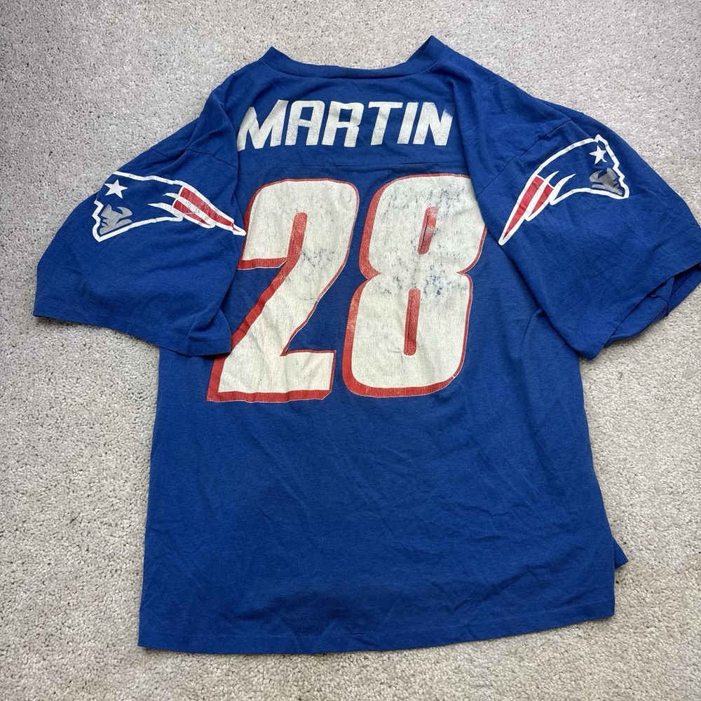 VTG New England Patriots Curtis Martin Jersey Shirt Logo 7 NFL Football XL
